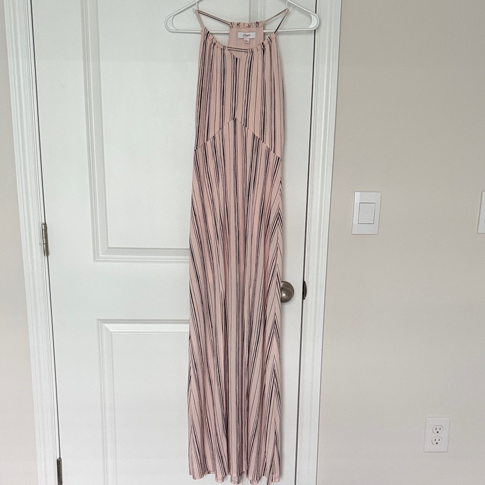 Candie's Blush and Black Striped Dress. Size XS. Like new.